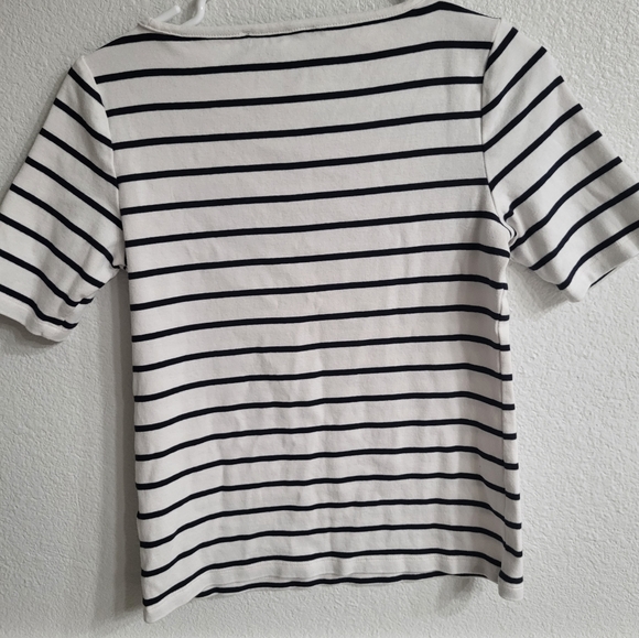 Stripe T-shirt, blue and white color. Brand: Tommy Hilfiger. - Picture 1 of 5